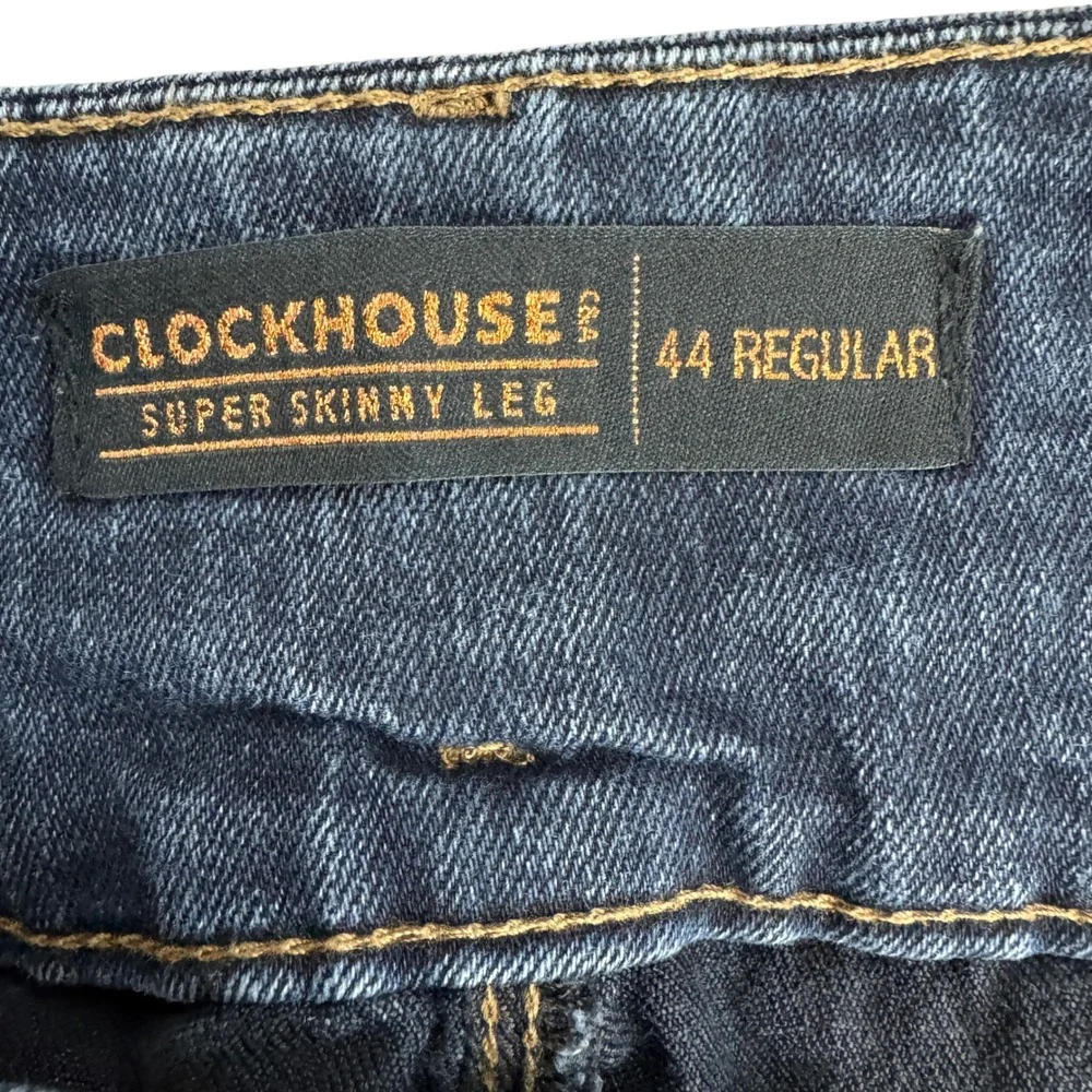 Clockhouse‎ Womens High Waisted Skinny Jeans Dark Wash 4-Button Fly Size 44
